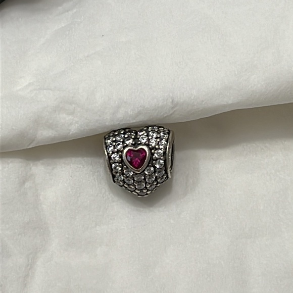 Authentic PANDORA 925 SS CZ ❤️ spacer/charm. - Picture 1 of 9